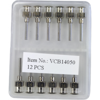 Игла для дозирования VMATIC TS 14G, прямая, 12.7 мм, нержавеющая сталь VCB14050