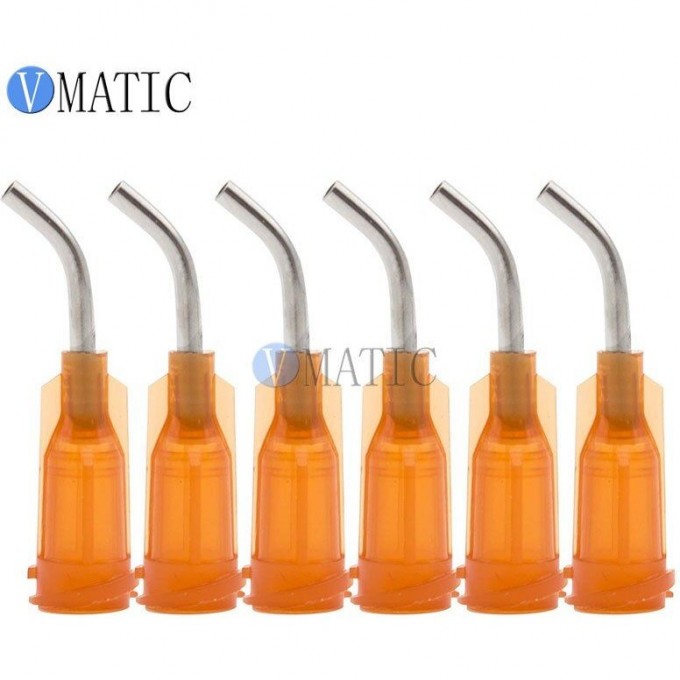 Изогнутая игла для пневмодозатора VMATIC Серия TE 15G 1/2" (12.7 мм) 45° VCW1505045